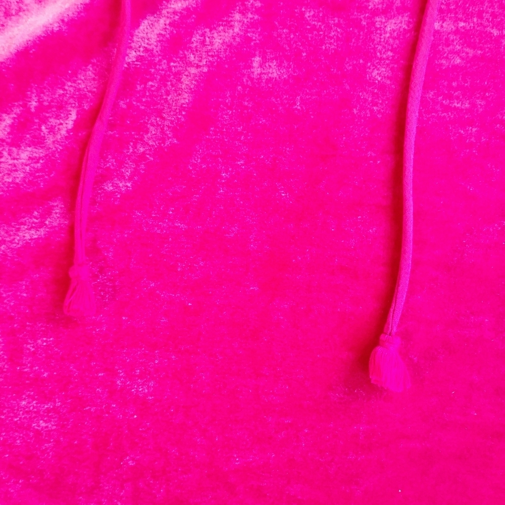 Free People Terese Velvet Top Womens XS Hot Pink Tassels Boxy Coquette Feminine - Picture 10 of 13